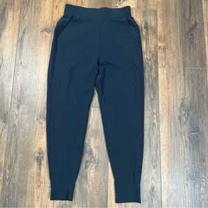 Nike Women's Dri-Fit Athletic Joggers With Pockets Black Glossy Logo Size S